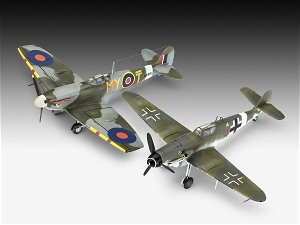 Revell ModelSet letadla 63710 Bf109G 10 & Spitfire Mk.V 1:72