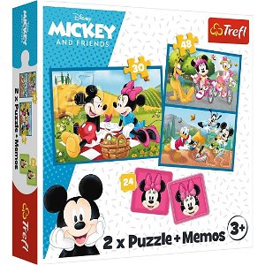 Trefl Puzzle - Disney: Mickey a přátelé - 30 a 48 dílků + pexeso