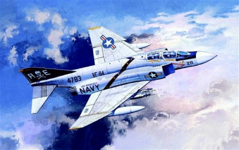 Academy- McDonnell F-4J Phantom II VF-84 JOLLY ROGERS Model Kit 12305 1:48