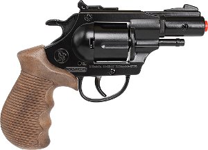 Alltoys CZ Policejní revolver Gold colection černý kovový - 12 ran