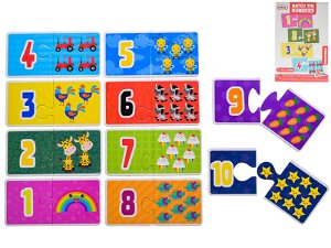 Mikro trading Spojte čísla - puzzle / dvojice čísel a obrázků - 20 karet