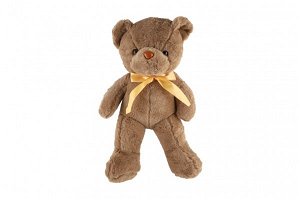 Teddies Medvěd s mašlí - 40 cm - hnědá