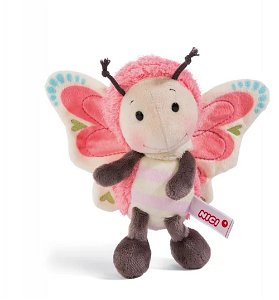 Nici Spring&Summer collection - Motýl plyš - 18 cm - růžová