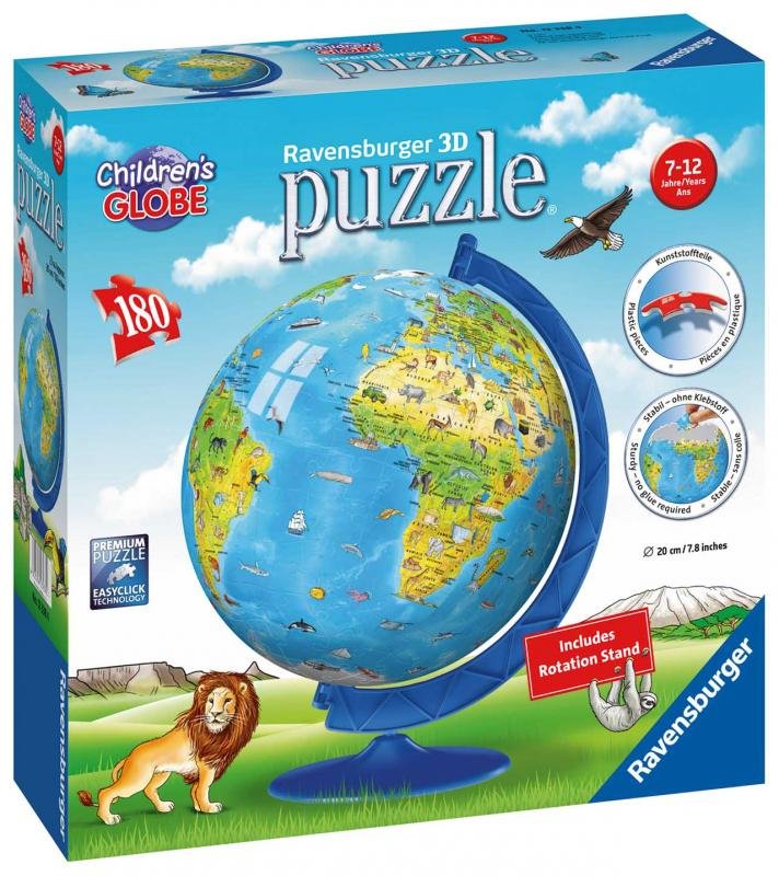 Ravensburger Puzzle - Dětský Globus (anglický) - 180 dílků