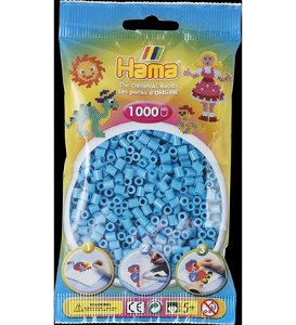 Zažehlovací korálky Midi - modré azurové, 1000 ks H207-49