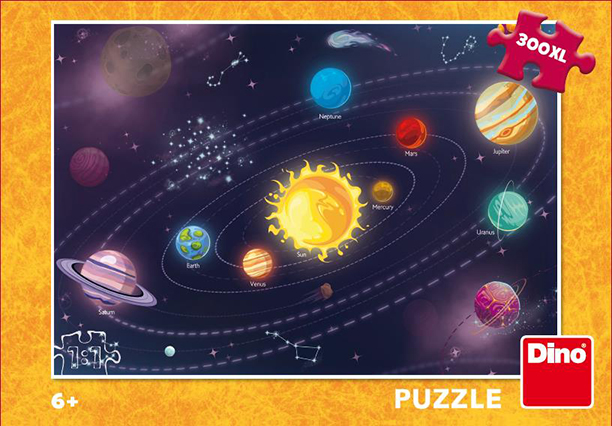 Dino Puzzle - Dětská sluneční soustava - 300 dílků XL