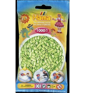 Zažehlovací korálky Midi - pastelové - zelené - 1000 ks H207-47