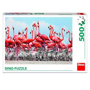 Dino Puzzle - Plameňáci - 500 dílků