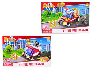 Mikro trading Stavebnice BuildMeUp - Hasiči (Fire rescue) - 2 druhy - 58 ks a 59 ks