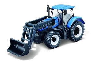 Teddies Bburago - Traktor s nakladačem Fendt 1050 Vario/New Holland - 16 cm