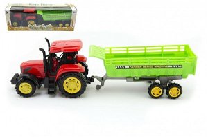 Teddies Traktor s vlekem na setrvačník - 35 cm
