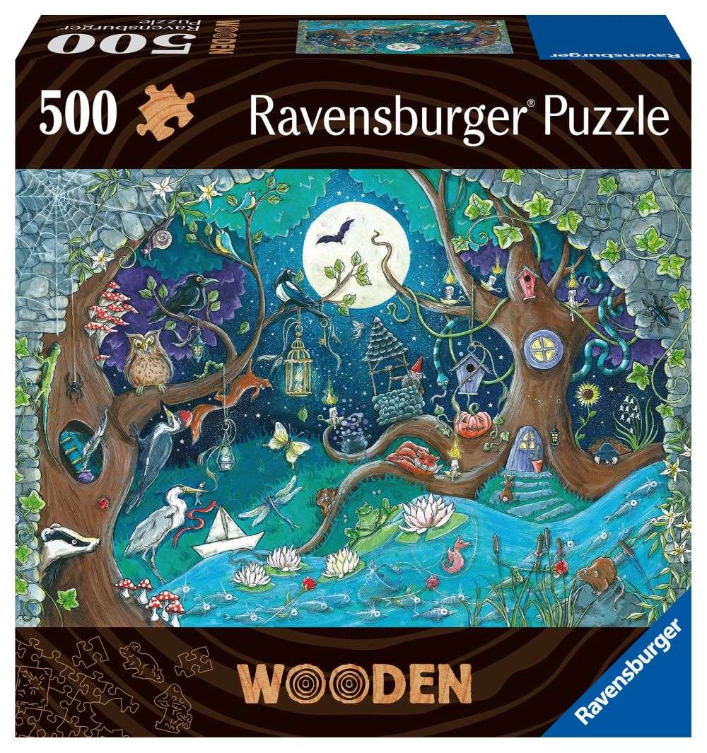 Ravensburger Dřevěné puzzle - Kouzelný les - 500 dílků