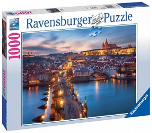 Ravensburger Puzzle - Praha v noci - 1000 dílků