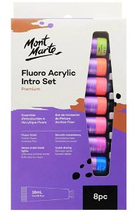 MontMarte Sada akrylových barev FLUO č. 8181 - 8 x 18 ml - tuba - papírový obal
