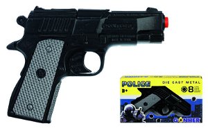Alltoys CZ Policejní pistole černá kovová - 8 ran