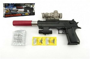 Pistole Desert Eagle 33cm na vodní kuličky 9-11mm na baterie Světlo