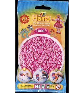 Zažehlovací korálky Midi - pastelové - růžové - 1000 ks H207-48