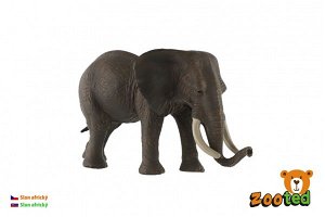 Teddies Slon africký - zooted - 17 cm