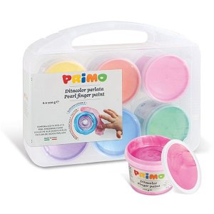 PRIMO Prstové barvy perleťové - 6 x 100 g