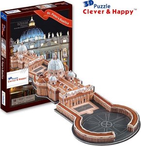 CLEVER&HAPPY 3D puzzle Bazilika Sv. Petra, Vatikán 56 dílků