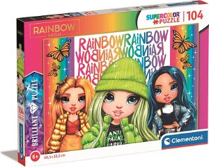 CLEMENTONI Brilliant puzzle Rainbow High: Poppy, Jade a Skyler 104 dílků