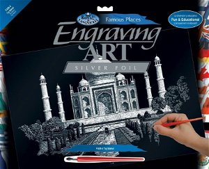ROYAL & LANGNICKEL Stříbrný škrabací obrázek Tádž Mahal - velký