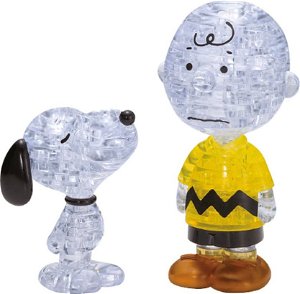 HCM KINZEL 3D Crystal puzzle Snoopy a Charlie Brown 77 dílků
