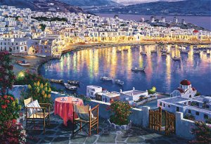 TREFL Puzzle Mykonos za soumraku, Řecko 1500 dílků