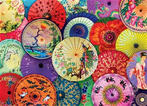 EUROGRAPHICS Puzzle Asijské deštníky 1000 dílků