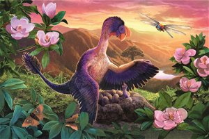 TREFL Puzzle Úžasní dinosauři: Microraptor u hnízda 54 dílků