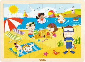 Dětské dřevěné puzzle Viga Léto