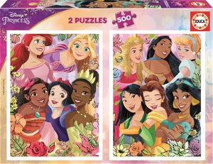 EDUCA Puzzle Disney princezny 2x500 dílků