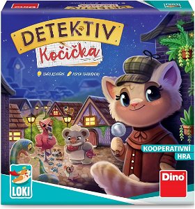 DINO Detektiv Kočička dětská společenská hra v krabici 21x21x7cm