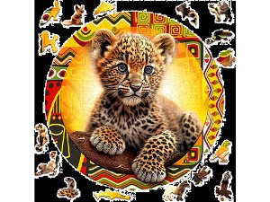 WOODEN CITY Dřevěné puzzle Malý roztomilý leopard 250 dílků EKO