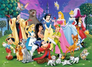 RAVENSBURGER Puzzle Pohádkové Disney postavy XXL 200 dílků