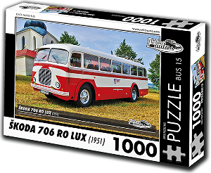 RETRO-AUTA Puzzle BUS č. 15 Škoda 706 RO LUX (1951) 1000 dílků