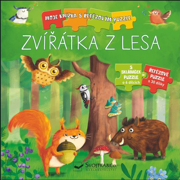 Svojtka & Co. Svojtka & Co. Moje knížka s řetězovým puzzle: Zvířátka z lesa