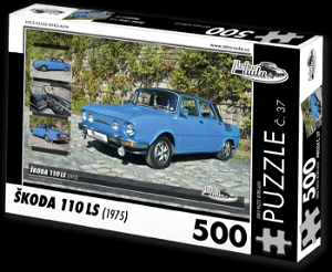 RETRO-AUTA Puzzle č. 37 Škoda 110 LS (1975) 500 dílků