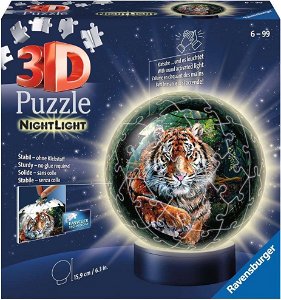 RAVENSBURGER Svítící puzzleball Tygr 72 dílků