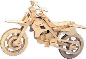 WOODEN TOY / WCK WOODEN TOY , WCK 3D puzzle Terénní motorka