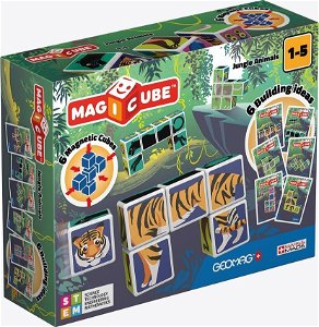 GEOMAG Magnetické kostky Magicube Zvířata z džungle