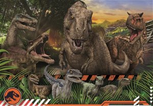 CLEMENTONI Puzzle Jurský svět Křídový kemp: Dinosauři 104 dílků