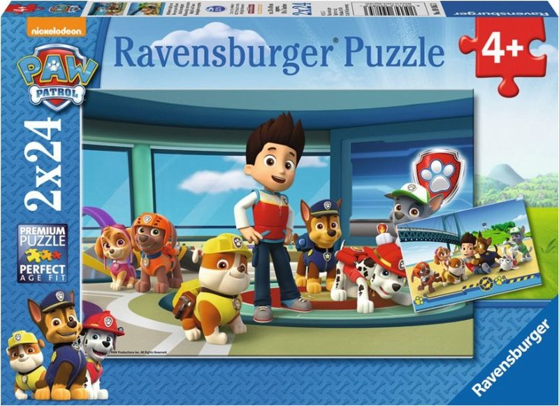 RAVENSBURGER Puzzle Tlapková patrola: Čmuchalové 2x24 dílků