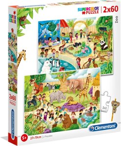 CLEMENTONI Puzzle Zoo 2x60 dílků