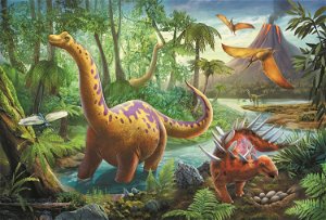TREFL Puzzle Dinosauři na cestách 60 dílků