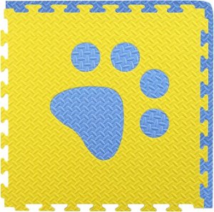 Pěnový BABY koberec - modrá,žlutá 1 díl