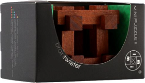 MI-TOYS Hlavolam dřevěná klec v krabičce 8x5x5cm