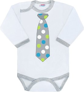 Body s potiskem New Baby s kravatou s puntíky - 80 (9-12m)
