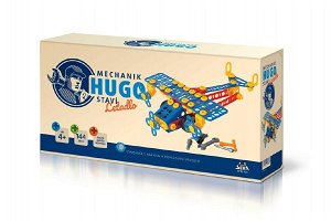 SEVA Stavebnice HUGO Letadlo s nářadím 144ks plast v krabici 31x16x7cm