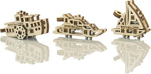 WOODEN CITY 3D puzzle mini sada Widgets: Lodě 28 dílků